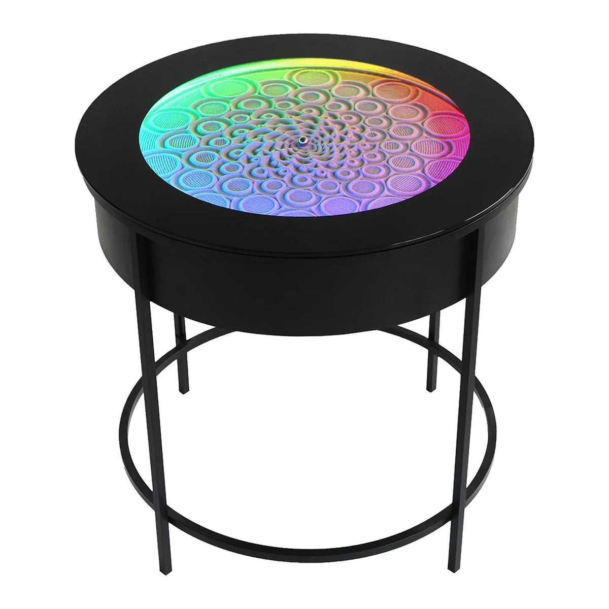 Automatic Sand Art Coffee Table, Magnetic Ball Quicksand Dynamic Art, Kinetic Meditation Sand Sculpture Round Table