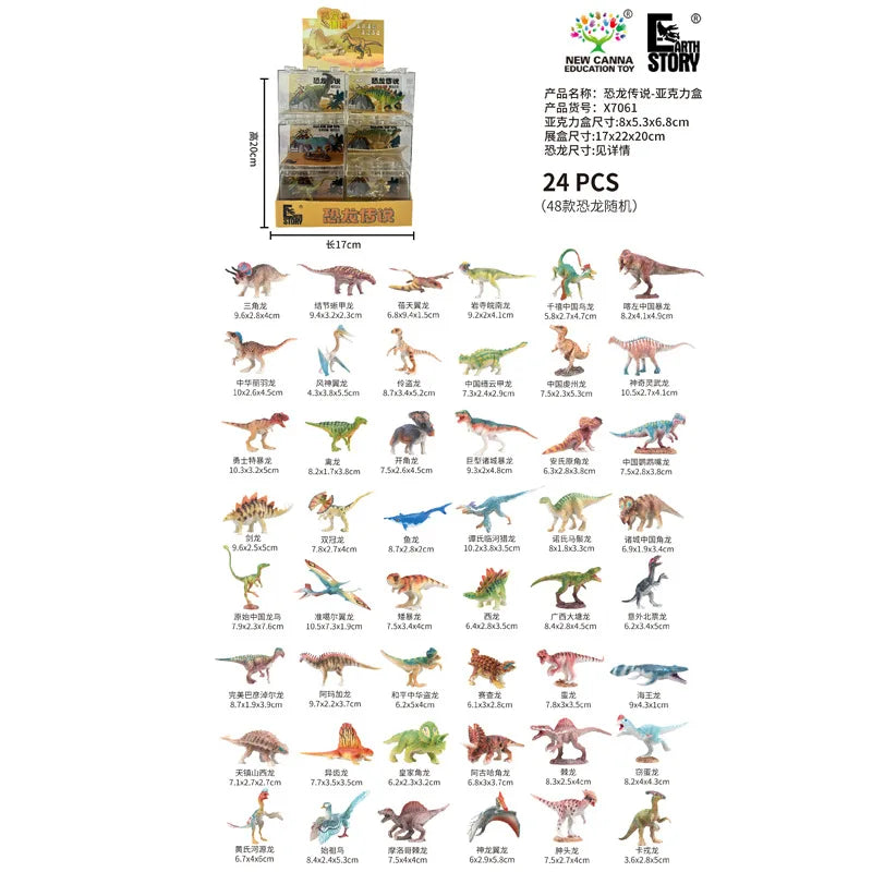 Dinosaur Legend Toy Model Mini Tyrannosaurus rex Triceratops Pterosaur Pufferhead Dragon Ornament