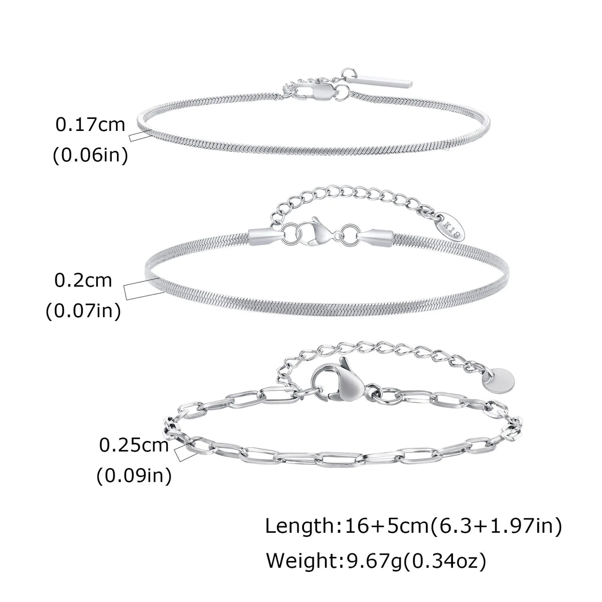 1/2/3pcs Chain Bracelet for Men Women,Stainless Steel Twisted Rope Cuban Chain Wristband,Hip Hop Minimalist Jewelry Gift