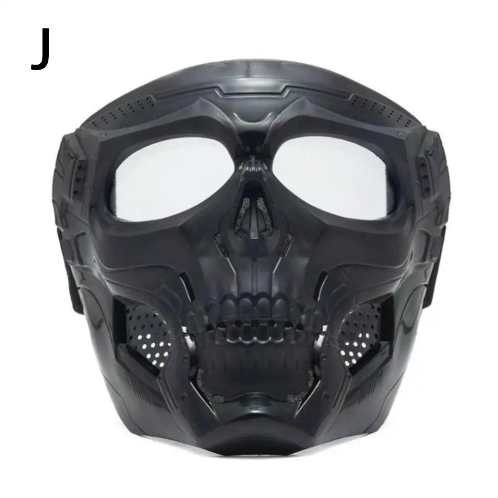 Creative Skull Motorcycle Riding Mask Retro Harley Mask Windproof Dustproof Face Mask Outdoor Goggles Adjustable Elastic Band