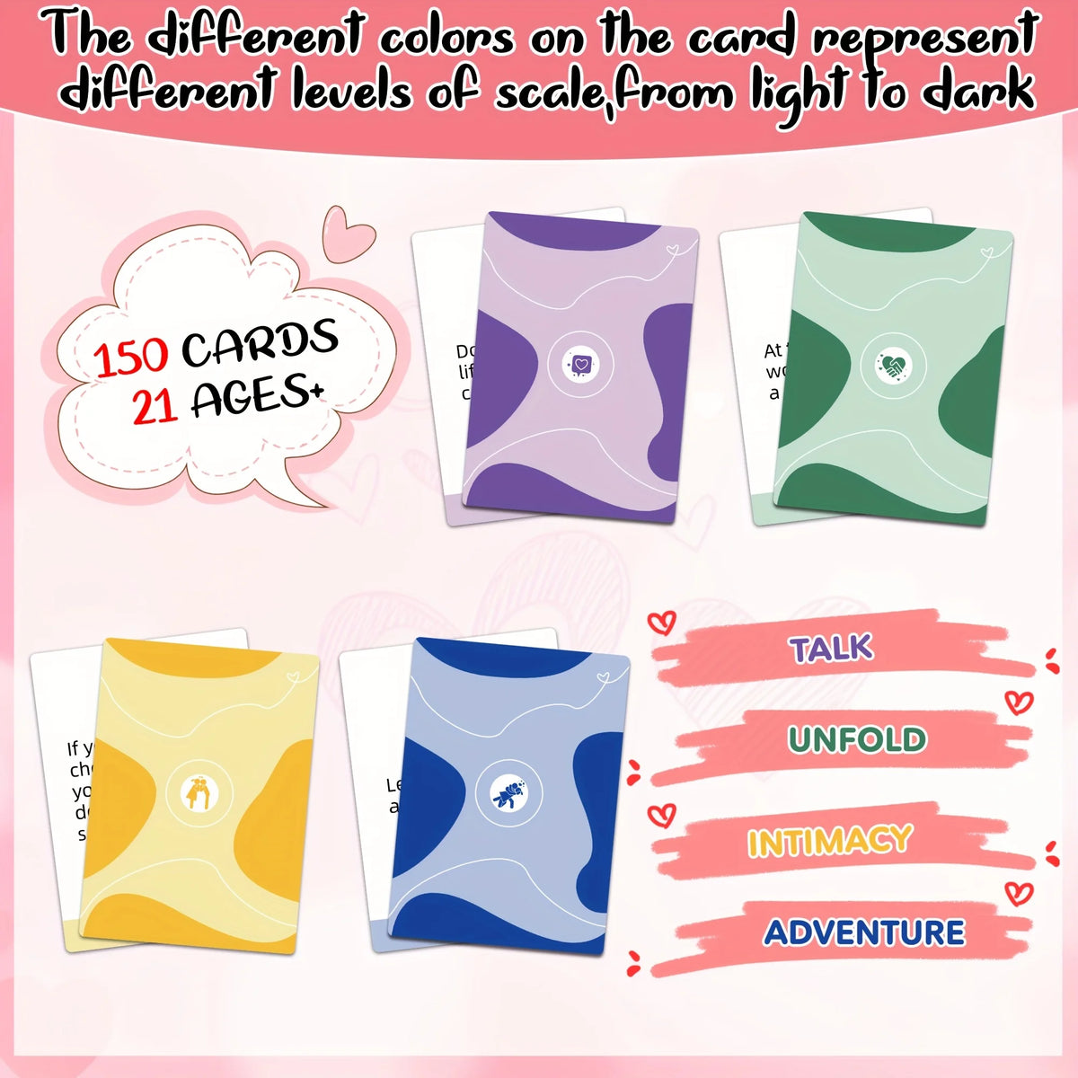 Couple Conversation Card Game Date Night Cards for Valentine's Day, Anniversaries, Fun Couple Gifts