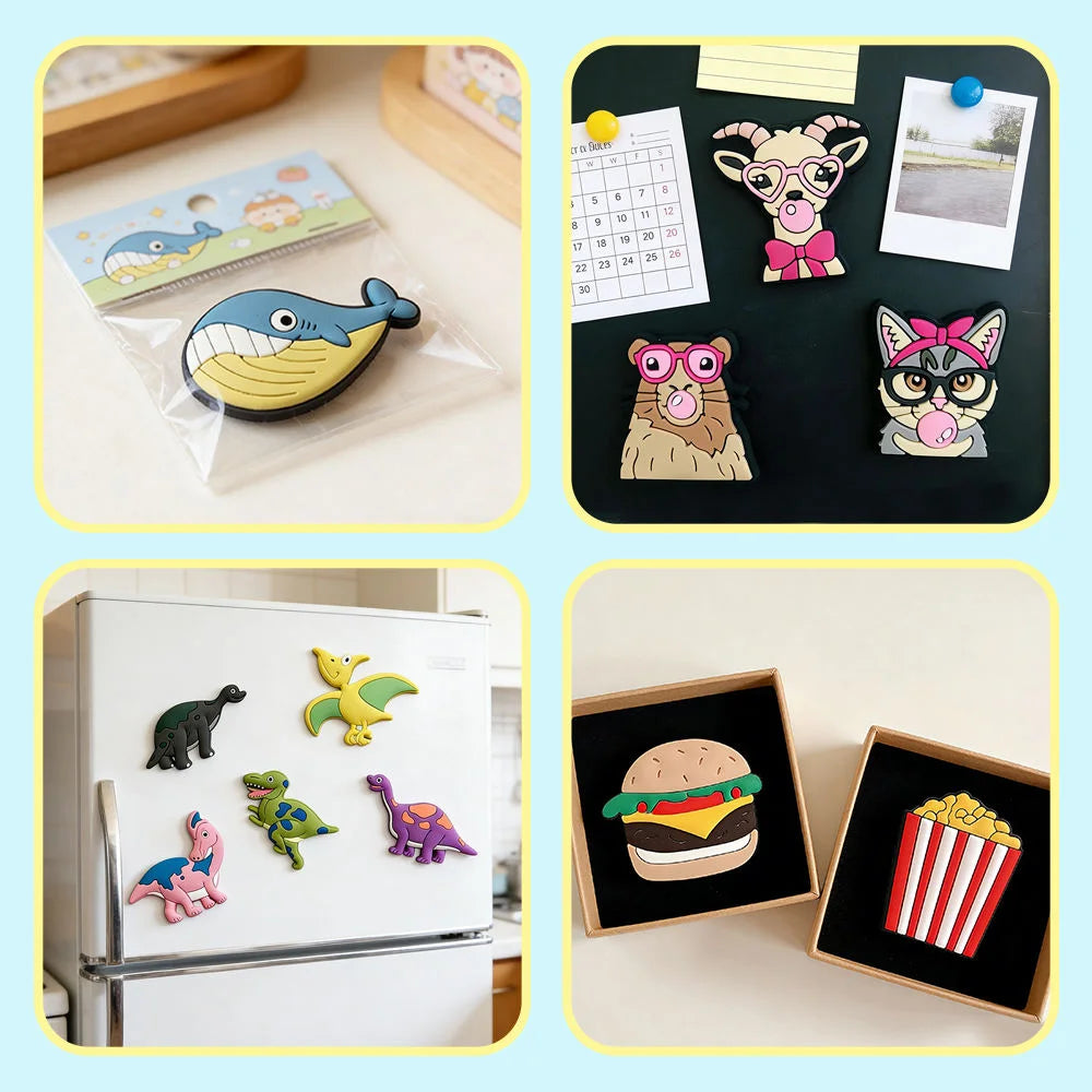 Custom PVC Fridge Magnets Personalized Soft PVC Silicone Magnet For Gift Customized Soft Rubber Refrigerator Magnet As Souvenir