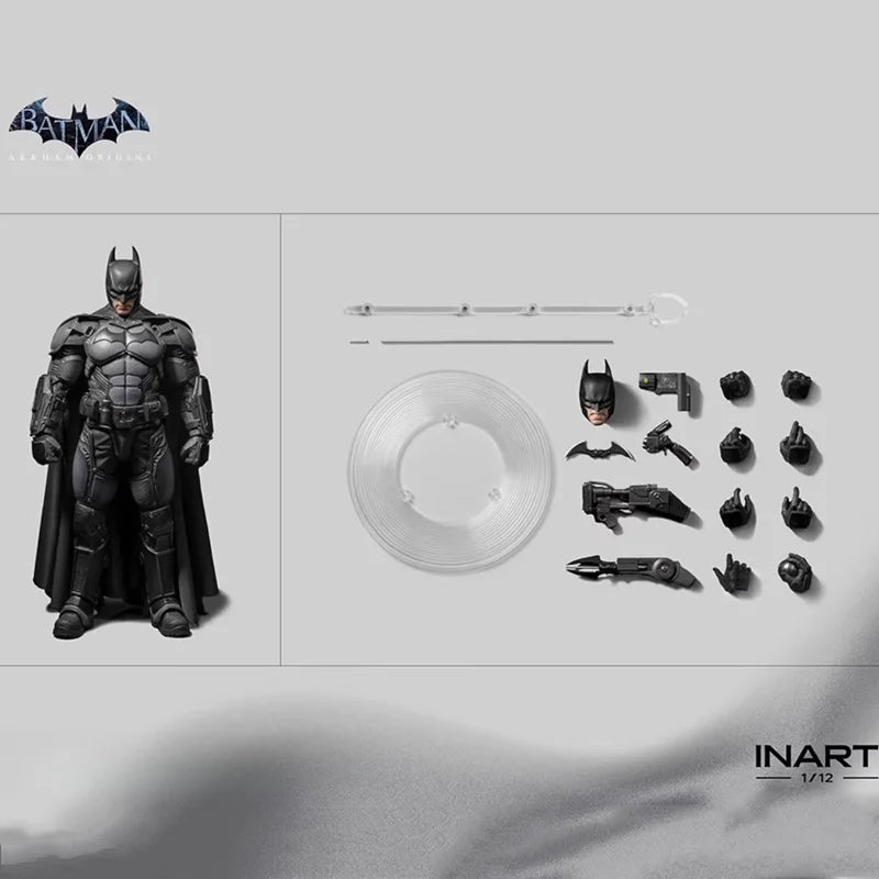 In Stock Original INART Batman Arkham Origins 1/12 Standard Edition Action Figure Anime Figurine Movable Model Toy gifts