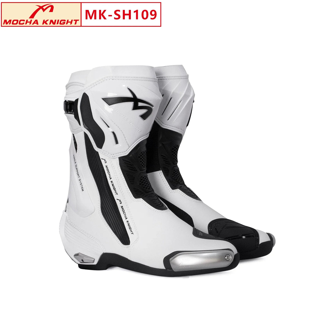 2026 New Colour CE Motorcycle Boots 35-46 Men Track Race Boot White Red Road Racing Botas Youth Motorbike Bota For All Seasons