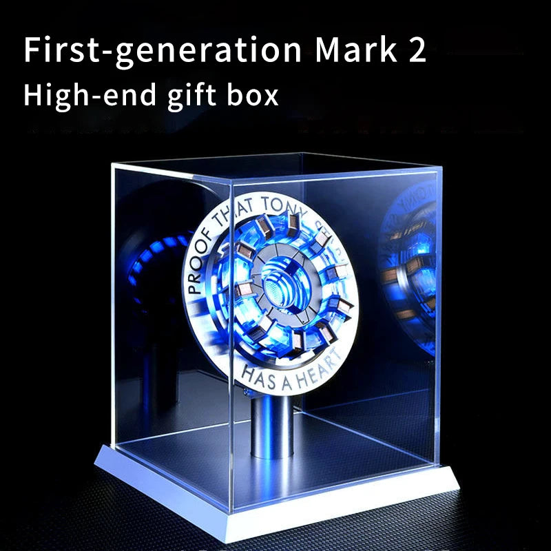 New Sale: Man Mk1 and Mk2 Arc Reactors Tony Stark's Heart of Mark Armor Avengers Figures with LED Lights 1:1 Chest Lamp Toy EDC