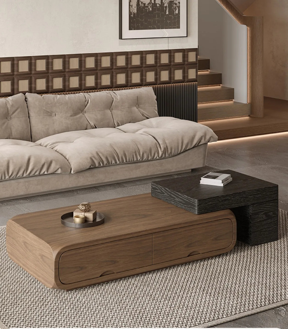 Italian Minimalist Coffee Tables Classic Retro Rustic Extendable Coffee Tables With Drawers Design Mesas De Café Room Furnitures