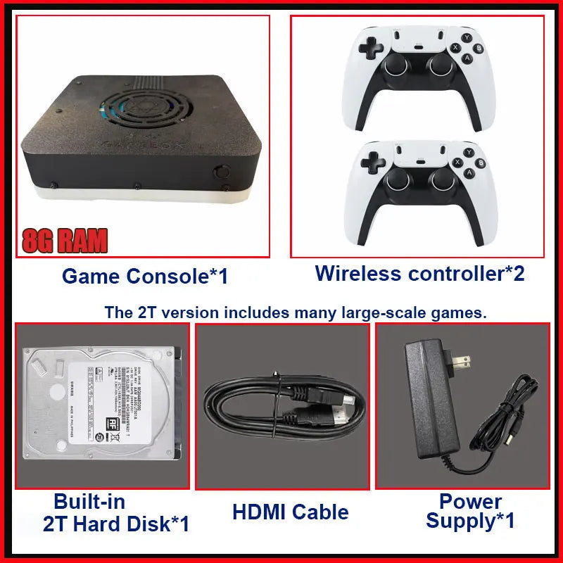 New Super Game Console X3 500G HDD 70000+Games I3-3110M For Wii PS2 N64 PSP GameCube N64 Plug and Play on TV