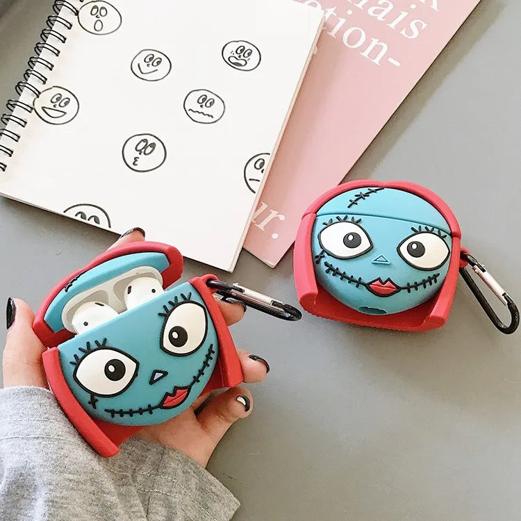 For Airpods Pro 2 Case,Luminous Skull Silicone Protective Earphone Cover For Airpods 4 Case 2024 Funda For Kids Girls
