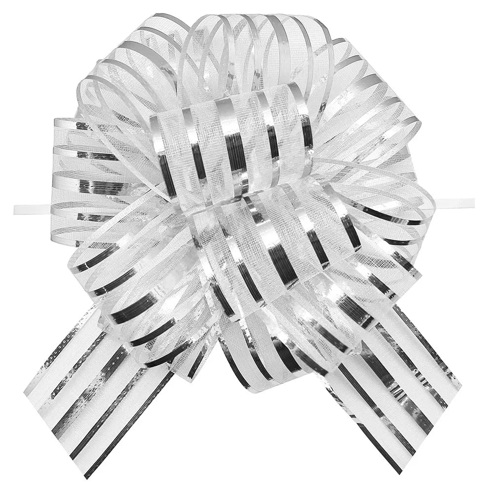 5 Pcs Organza Wedding Pull Bow Ribbons Flower Car Gifts Car Decor Wrap Packing Valentines Day Birthday Events Party