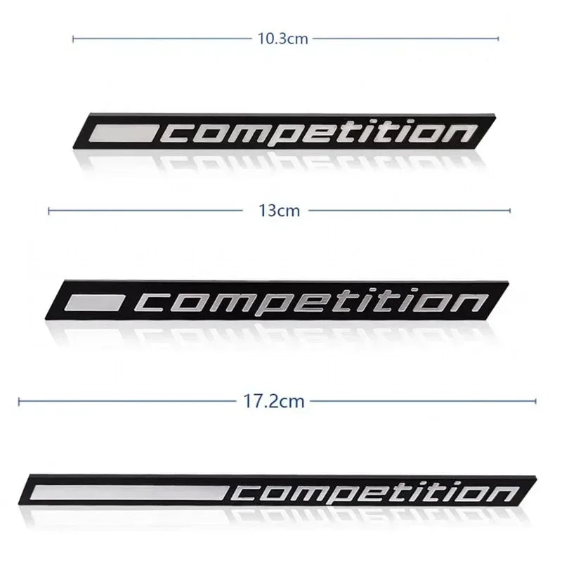 3D ABS Black Competition Logo Rear Boot Trunk Emblem Badge Sticker Decals For BMW M1 M3 M4 M5 M6 X1M X3M X4M X5M X6M
