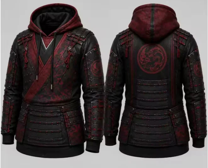 Men 3D Print Tactical Vest Style Hoodie, Polyester Outdoor Urban Street Fashion Daily Long Sleeve Techwear Hoodie