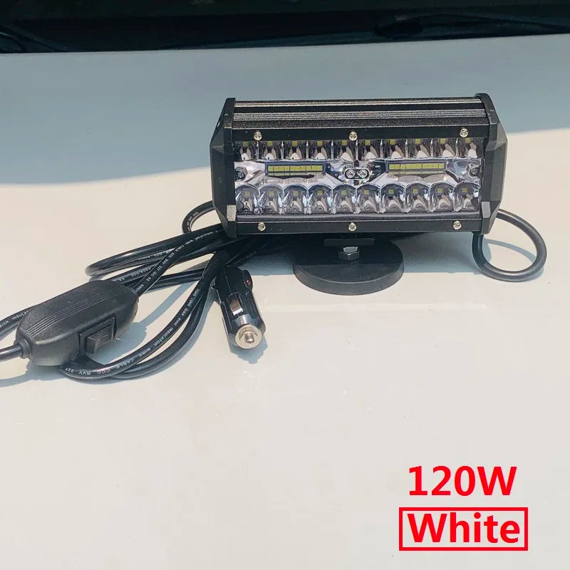 324W Magnetic LED Offroad Light Bar 21' Combo Beam Car SUV Truck Roof LED Strip 4x4 Headlight Offroad Spotlight Ship Searchlight