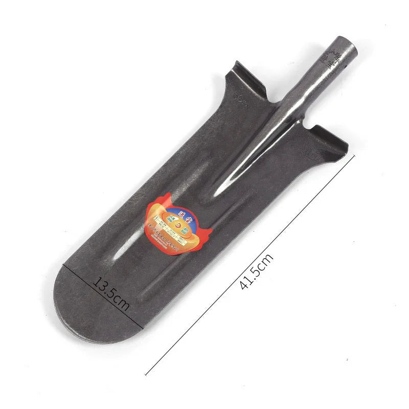 Outdoor digging pit iron tip shovel multi-function with pedal extension shovel round head shovel garden shovel
