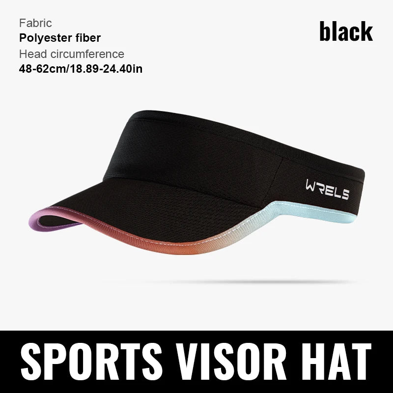 WRELS Sports Sun Visor Hat Adjustable Sun Visor Cap for Women Men UV Protection Lightweight Cooling Stretchy Visor Hat Empty Top