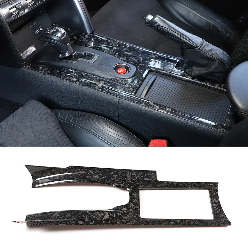 Real Carbon Fiber Car Center Console Gear Shift Panel Frame Trim Cover For Nissan GTR R35 2008-2016 LHD RHD Interior Accessories
