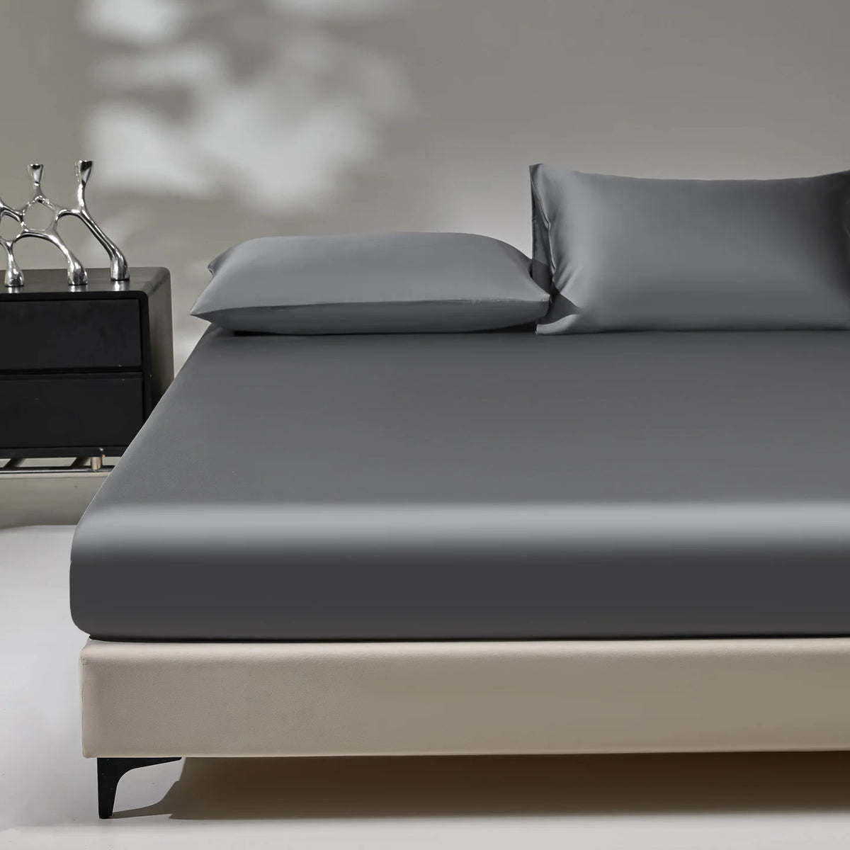 1PC Mulberry Silk Fitted Sheet Natural Silk Bed Sheet Queen King Size Bed Cover Customized Size Luxury High-End Silk Bedding