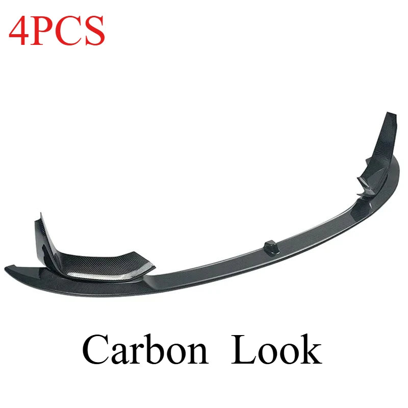 4PCS for BMW M3 F80 M4 F82 F83 2015-2020 MP Style Car Front Bumper Lip Splitter Side Splitter Corner Body Kit Accessories Tuning