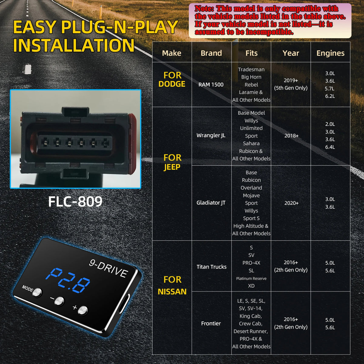 Car Electronic Throttle Controller Accelerator Tuning For Car 9 Drives 5 Modes Racing Accelerator Potent Booster For All Cars