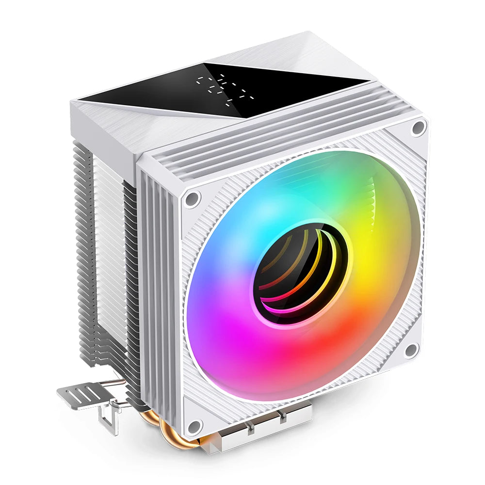 Jungle Leopard KF200 DGT Silent CPU Cooler 2 Copper Heatpipes with RGB LED Fan for PC Case, Desktop Processor Air Cooler
