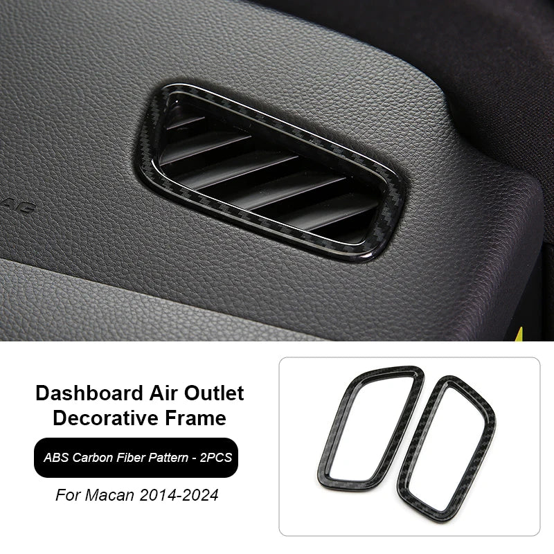 For Porsche Macan 2014-2024 Car Instrument Dashboard Side Outlet Air Vent Trim Decorative Frame Cover Interior Modification
