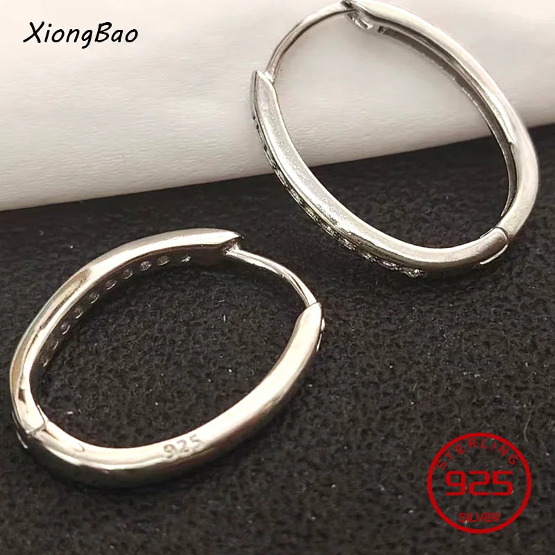 925 Sterling Silver Geometry Asymmetric Earring for Women Girl Simple Office Jewelry Gift Dropshipping