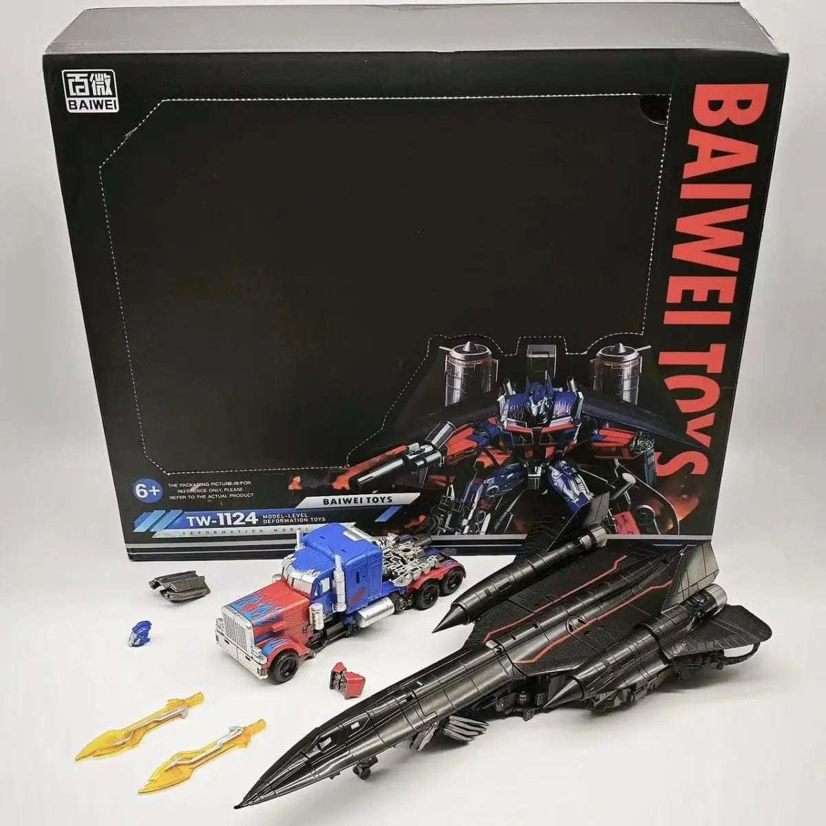 BAIWEI Transformation TW-1124 TW1124 Jetfire Skyfire Commander Height 17.5cm Transformable Into An Aircraft