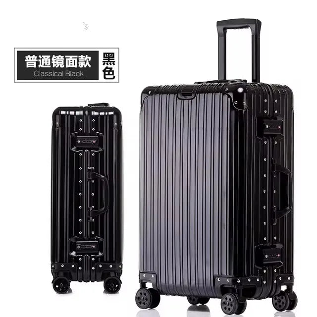 Top Quality Customization 100% Aluminum-magnesium travel Boarding Rolling Luggage Perfect for Spinner brand Travel Suitcase