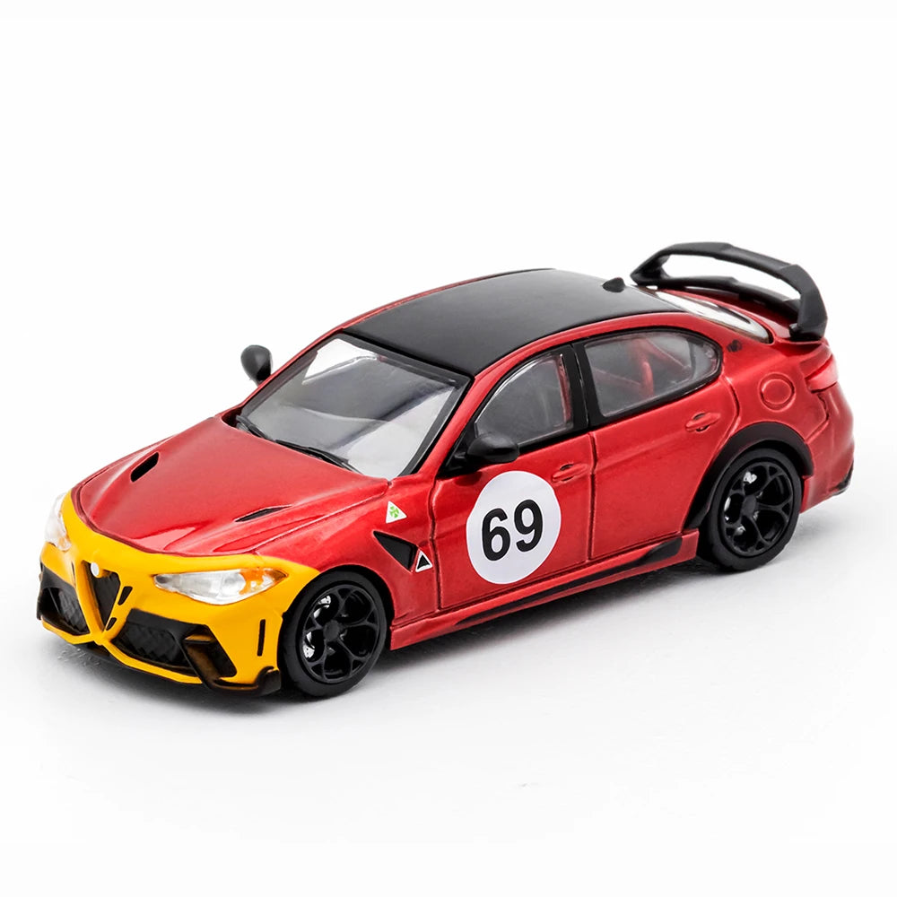 DCT 1/64 Alfa Romeo Giulia GTAm Model Sports Car Vintage Cars Diecast Vehicle Collection Toy for Adults