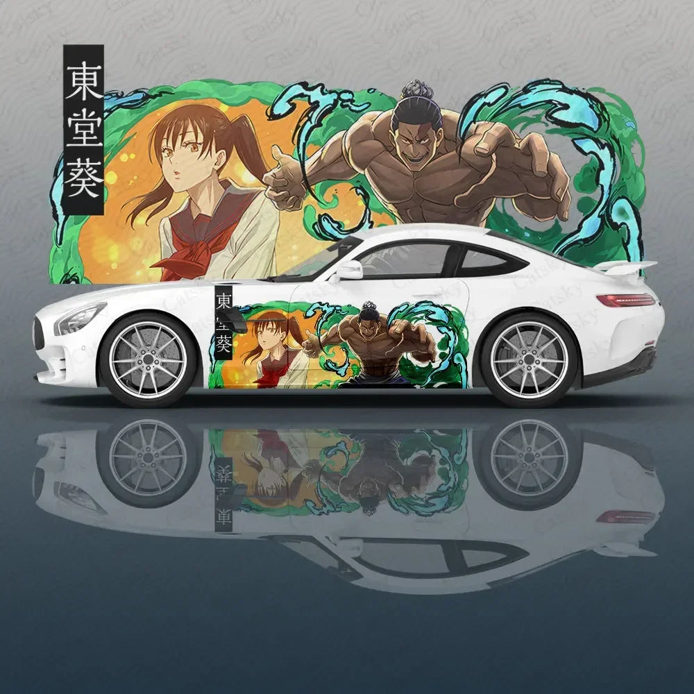 Jujutsu Kaisen Anime Car Decal Flower Vinyl Car Stickers SUV Side Graphics Decals, Universal Size, Vehicle Body-Decals