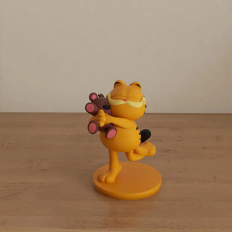 2026 Hot New Cute Style 8.5Cm Garfields Family Peripherals Desktop Ornament Collectible Figure Model Toys Birthday Gifts