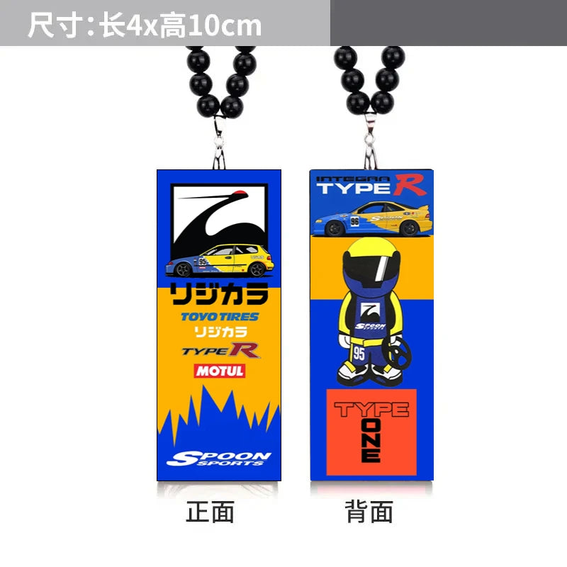 Hotsticker Japan Style Ward Off Evils Car Hanging Ornament Blessing Amulet Car Accessorie Rearview Mirror Pendant Beaded Acrylic