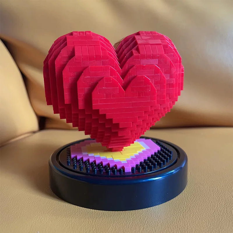 Creative Micro Diamond Love Building Blocks Valentine's Day Gift Girls Birthday Gift Confession Artifact Couple Gift Ornaments