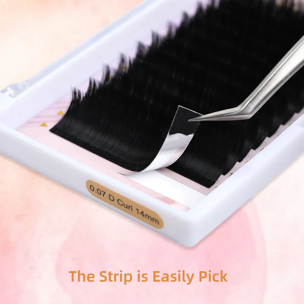 ARISON 8-18mm M/L/C/D Easy Fanning Eyelashes Extension Bloom Flare Eye Lash Russian Eyelash Extensions Volume Cilia Silk Lash