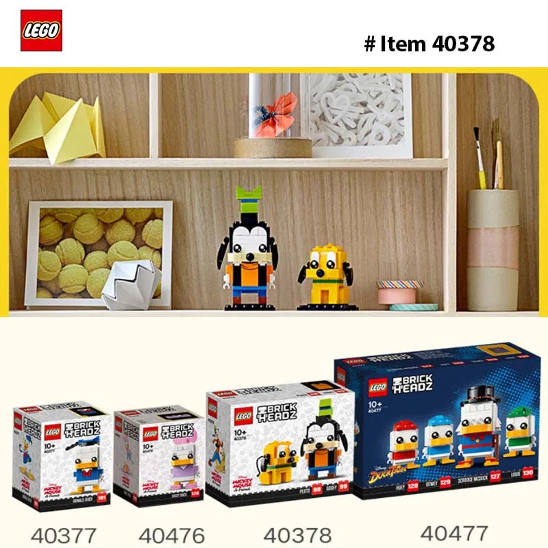 LEGO 40378 Goofy & Pluto, Collectors of LEGO® BrickHead will love Goofy & Pluto , featuring 2 classic Disney characters 214 PCS