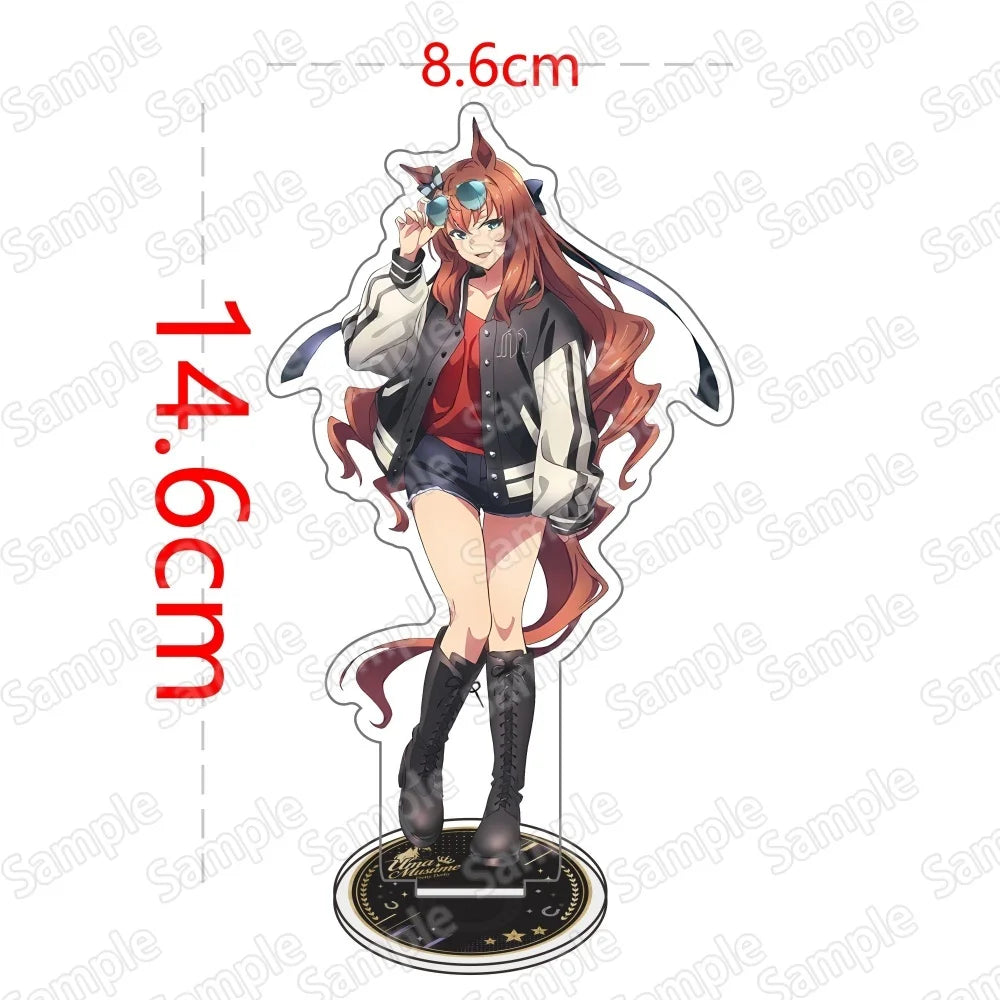Horse Racing Anime Uma Musume Pretty Derby Acrylic Stand Keyring Tokai Teio Oguri Cap Special Week Clear Figure Collectible Gift