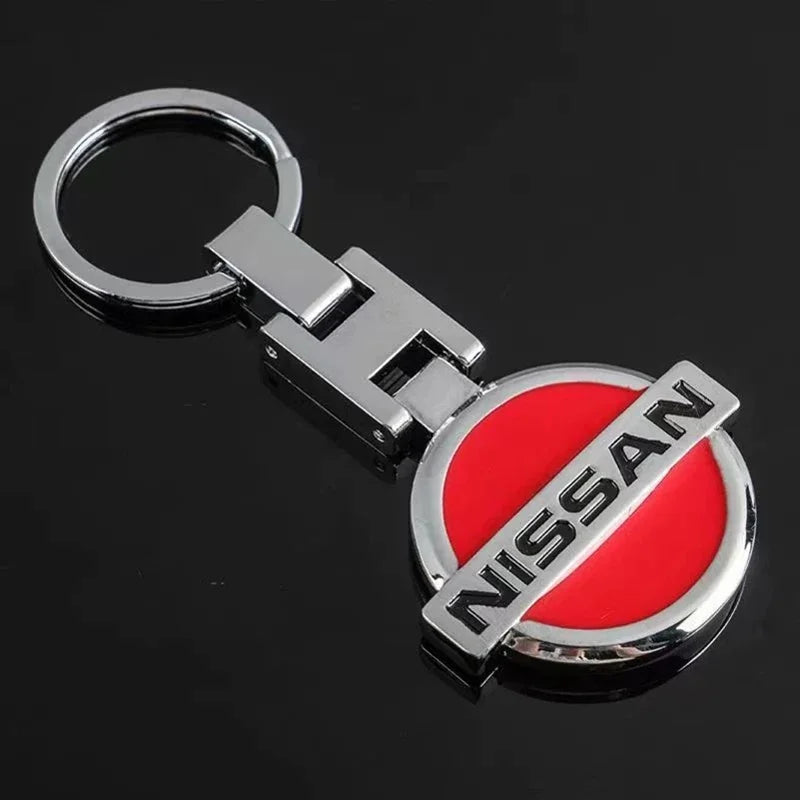 Metal Car Emblem Keychain Key Ring Gift Fit For Nissan Sylphy N7 Qashqai J10 J11 Teana Note Navara Juke GTR 350Z Patrol Leaf X-T
