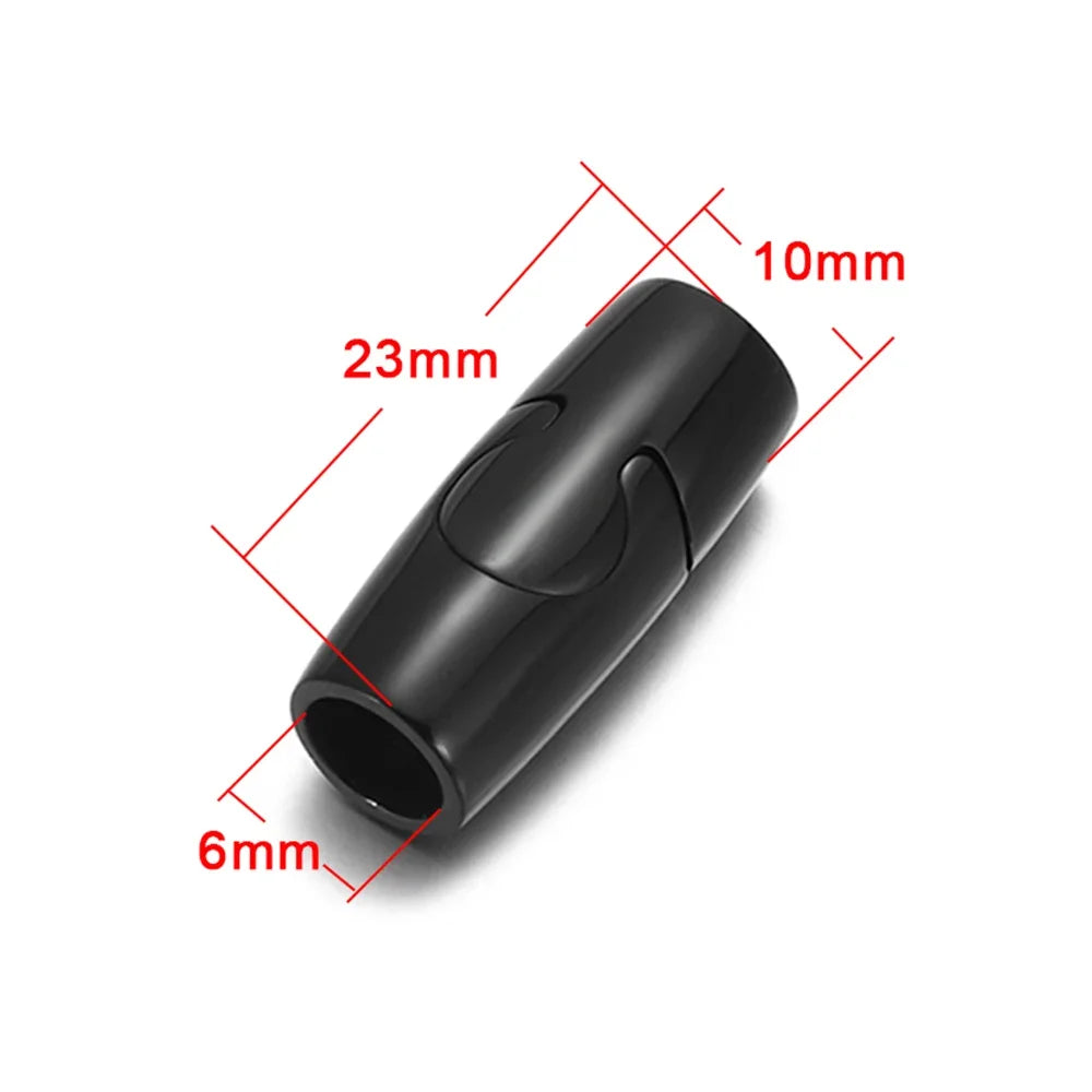 Stainless Steel Magnetic Clasp Hole 6mm 8mm Leather Cord Clasps Magnet Lace Buckle DIY Jewelry Making Bracelet Supplies