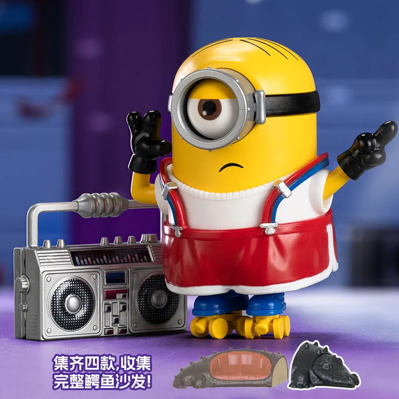 Genuine Minions Building Block Figures Magic Edition Jam Factory And Celebration Party Series Collectible Toy Desktop Ornament