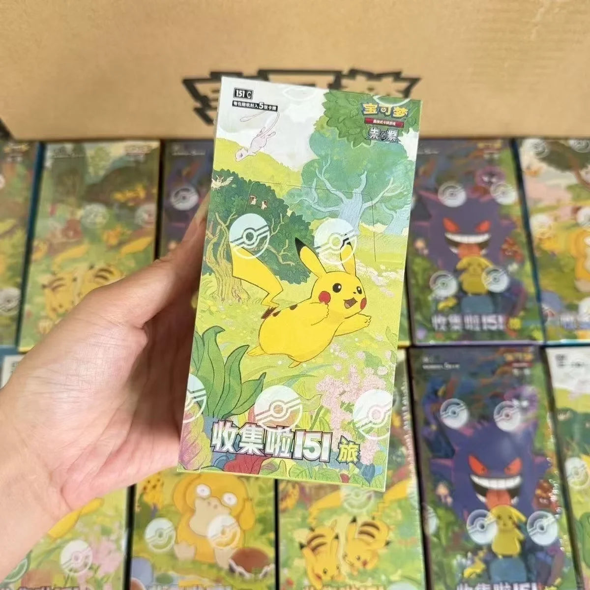 PokéMon Ptcg Game Collectible Cards Simplified Chinese Zhu Zi 151 Series Gengar Ponyta Trading Cards Collection Hobby Toy Gift