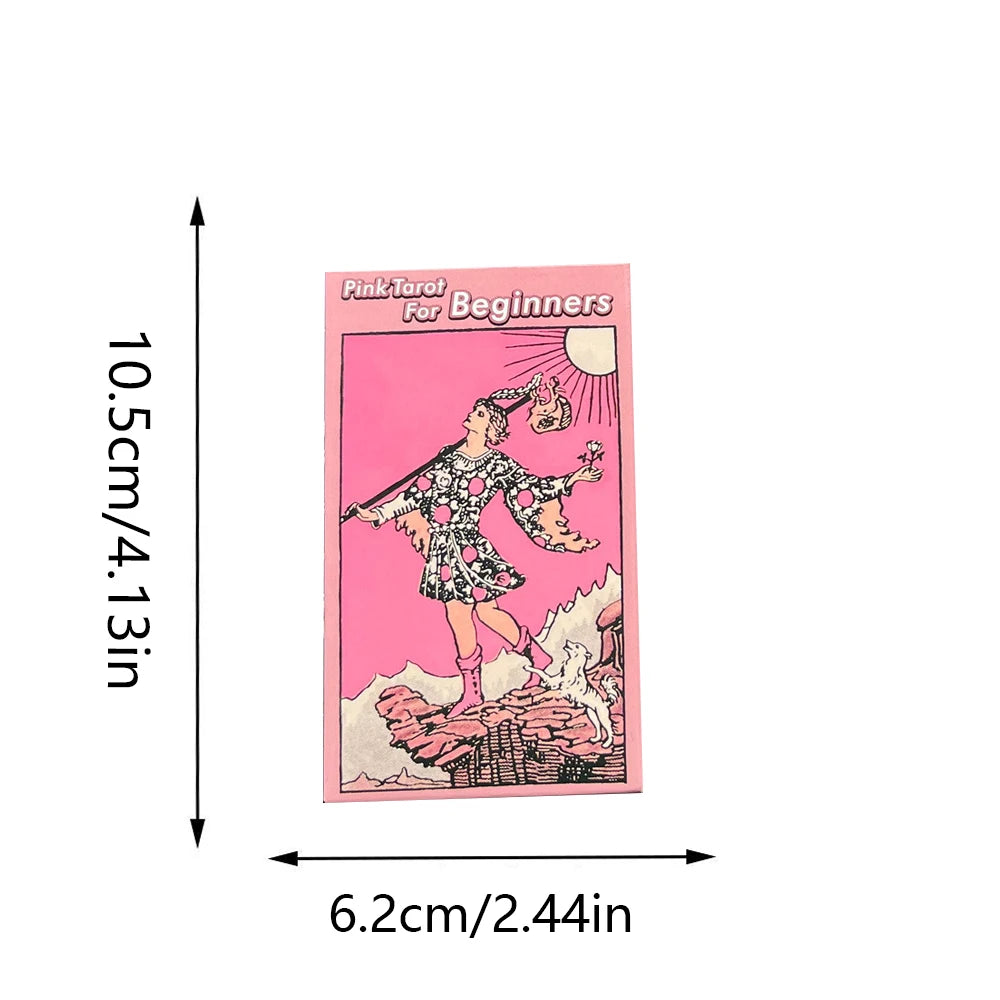 HOT pink tarot for beginners tarot card 78 deck board games Classic oracle deck party table games for women girls gifts