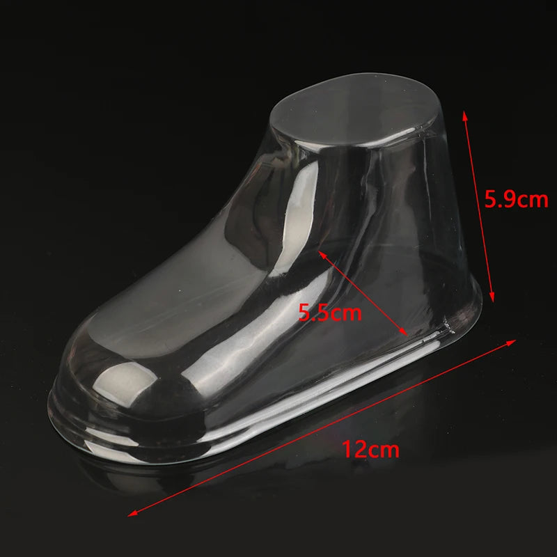10PCS Clear PVC Child Booties Showcase Support Frame Feet Plastic Shoe Mold Baby Shoe Stretcher Socks Display Stand
