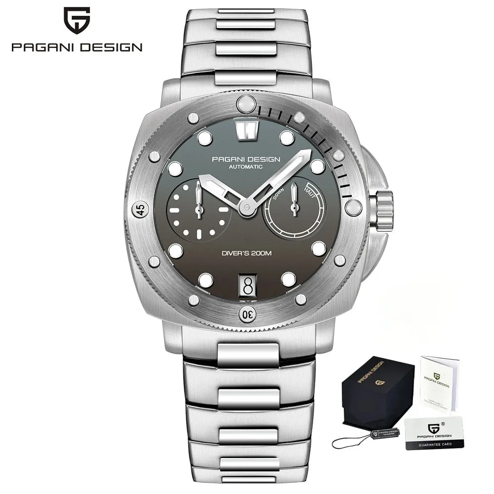 PAGANI DESIGN New 41mm Men's Automatic Mechanical Watch CAL. 2C22 Sapphire Glass Waterproof 200M Diving Reloj Hombre