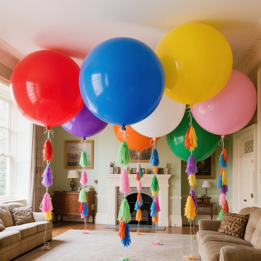10pcs 36 Inch Giant Balloon Red Yellow Pink Round Latex Ballons Room Decor Balloons Birthday Party Wedding Decoration Supplies