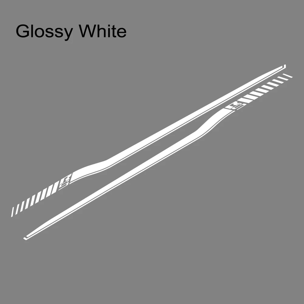 2pcs Car Body Side Accent Stripes Waistline Waterproof Decal Graphics for Dodge Challenger 2008-2023 RS Vinyl Stickers 420x21cm