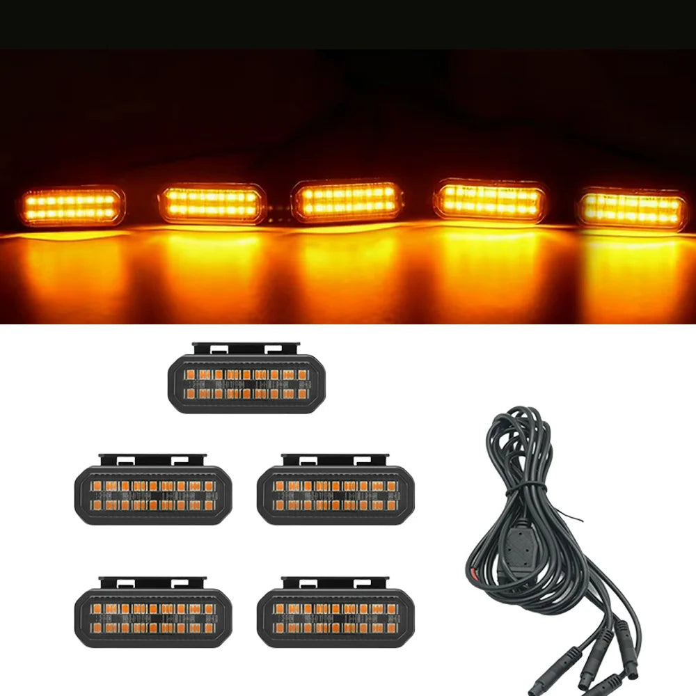 For Toyota Land Cruiser Prado LC250 LED Grille Light Front Bumper Safety Warning Signal Lamp With Wiring Harness