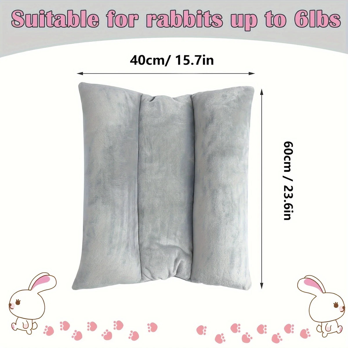 1 Piece of Rabbit Bed with Thick Plush Cushion, Suitable for Small and Medium-Sized Rabbits