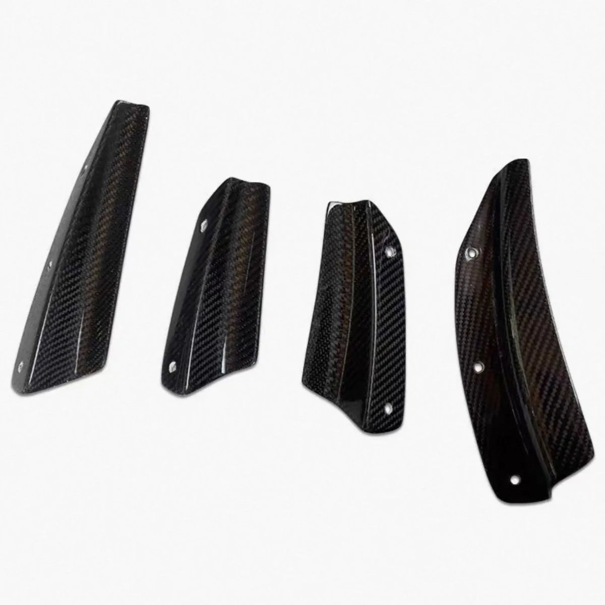 For Toyota GR YARIS Carbon Fiber Front Bumper Wind Blade Front Wind Blade Side Duck Wing Car Styling Auto Accessories 4Pcs