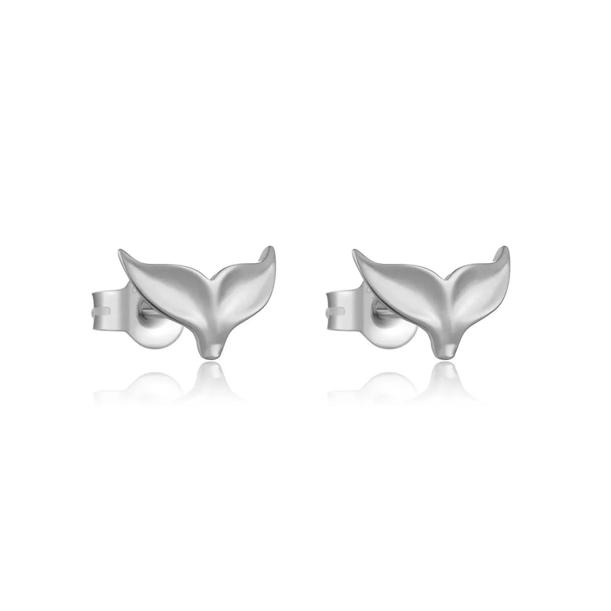 ANDYWEN 925 Sterling Silver Gold Fish Tail Stud Earring Clips Piercing Pendiente Women luxury Fine Jewelry Simple Jewels
