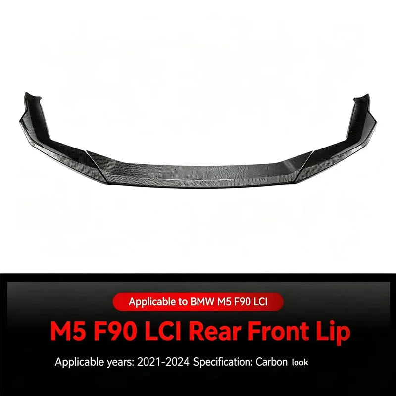Car Front Bumper for BMW M5 F90 LCI 2021-2024 Splitter Lip Diffuser Guard Protector Cover Body Kit Tuning Accessories Parts