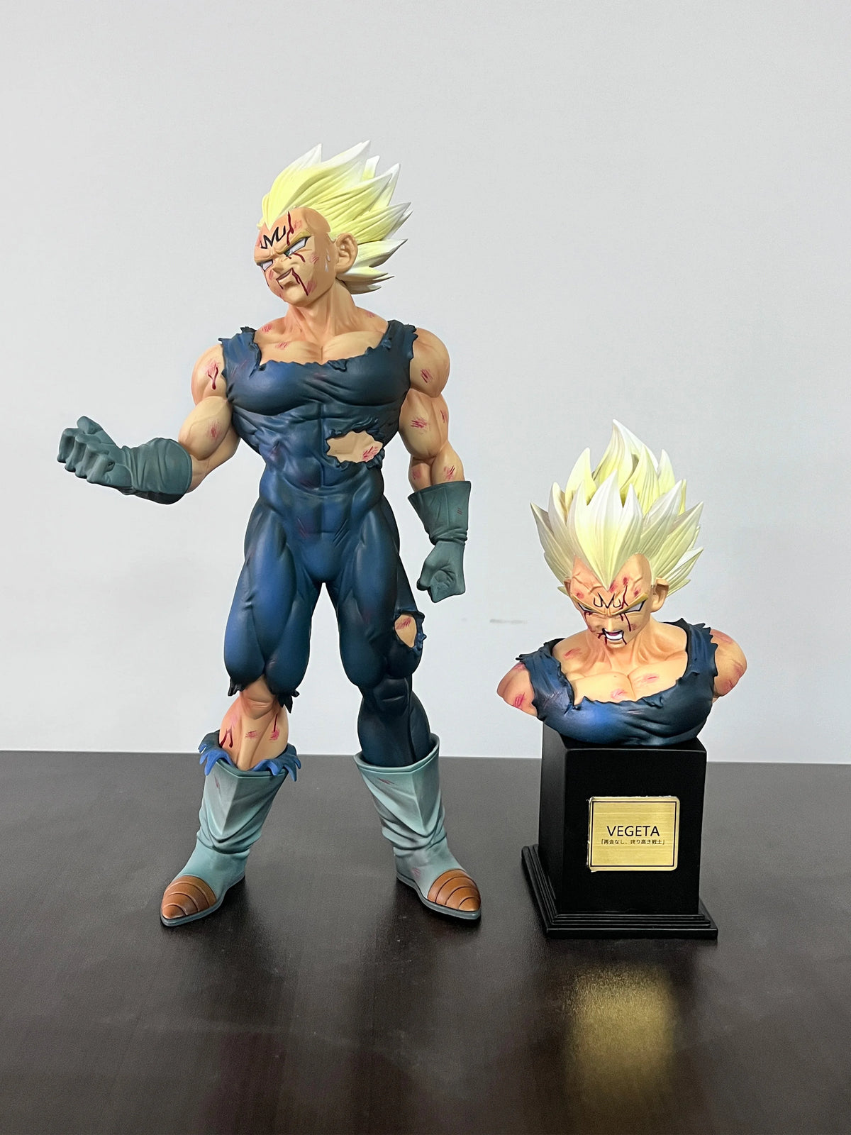 In Stock: Vf Statue, Dragon Ball Z Vegeta Figure, Replaceable Head Sculpture, Majin Vegeta Articulated Figure, 28cm/11.02 Inches